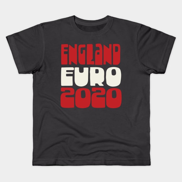 England / Euro 2020 Football Fan Design Kids T-Shirt by DankFutura